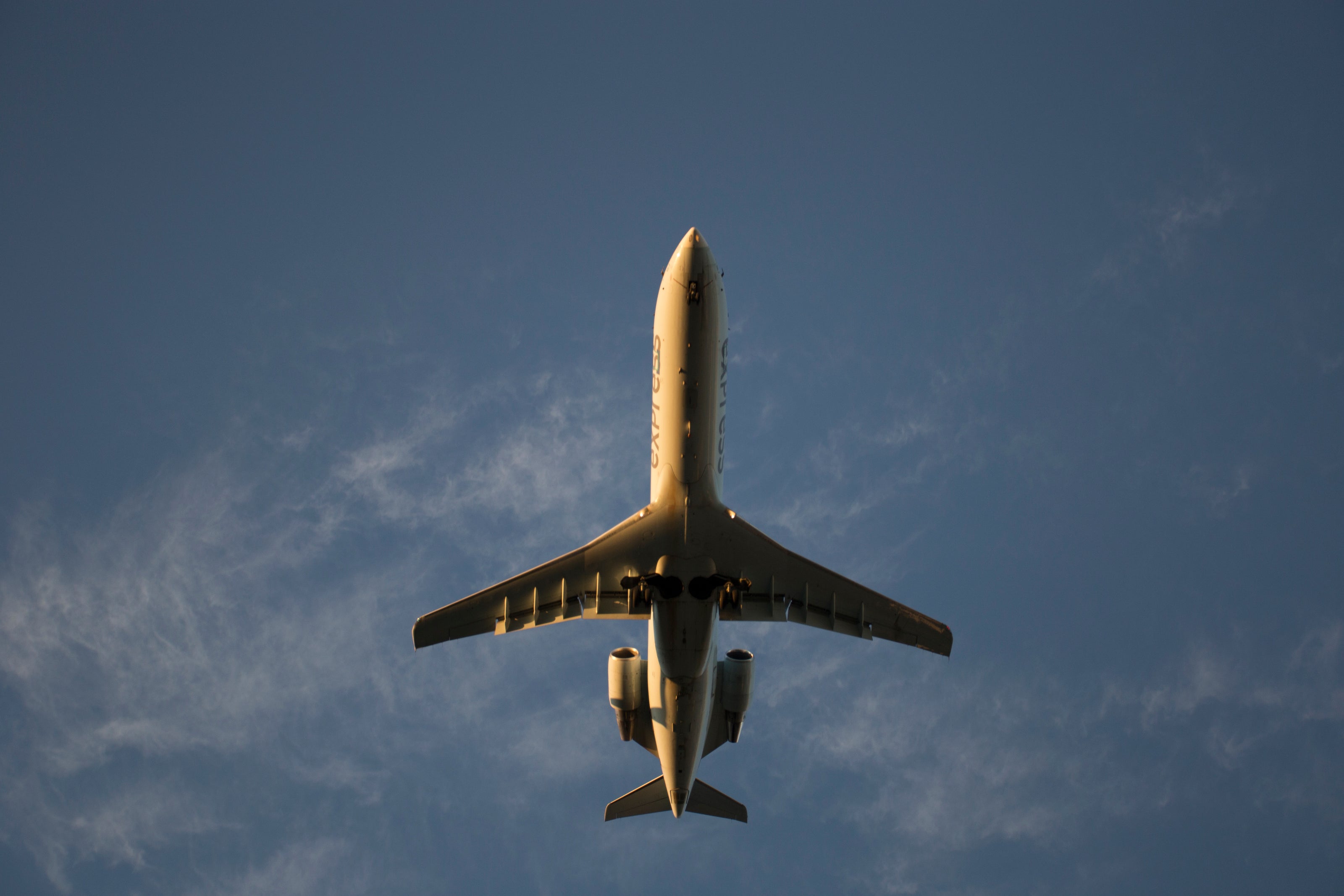 海外から個人輸入で荷物を運んでいる飛行機の画像